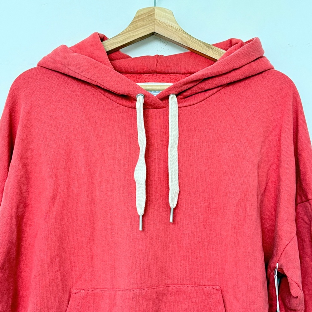 Outerknown Second Spin Organic Cotton Hoodie, Cranberry - Picture 2 of 6